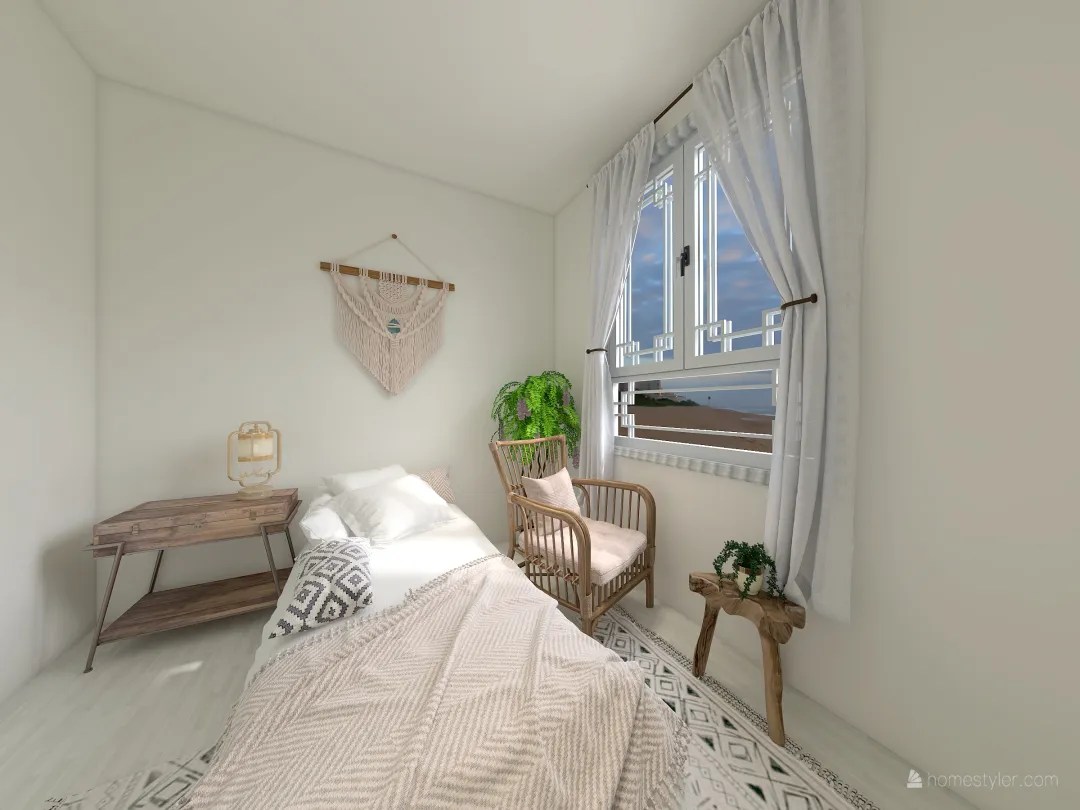 Medierranean Bedroom 3d design renderings
