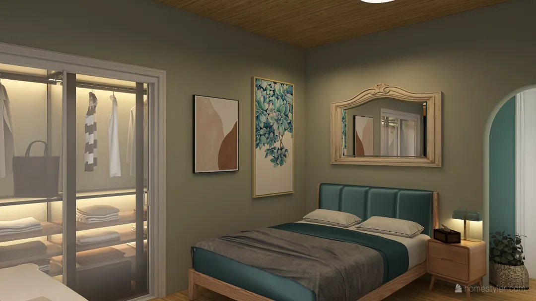 Beach House Bedroom 3d design renderings