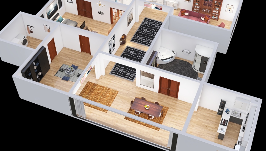 Secluded Duplex 3d design picture 284.01