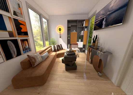 Modern Living room Design Rendering