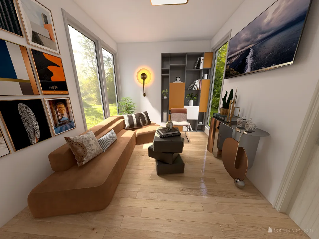 Modern Living room 3d design renderings