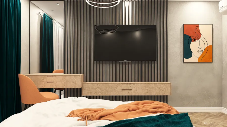 Hotel room 3d design renderings