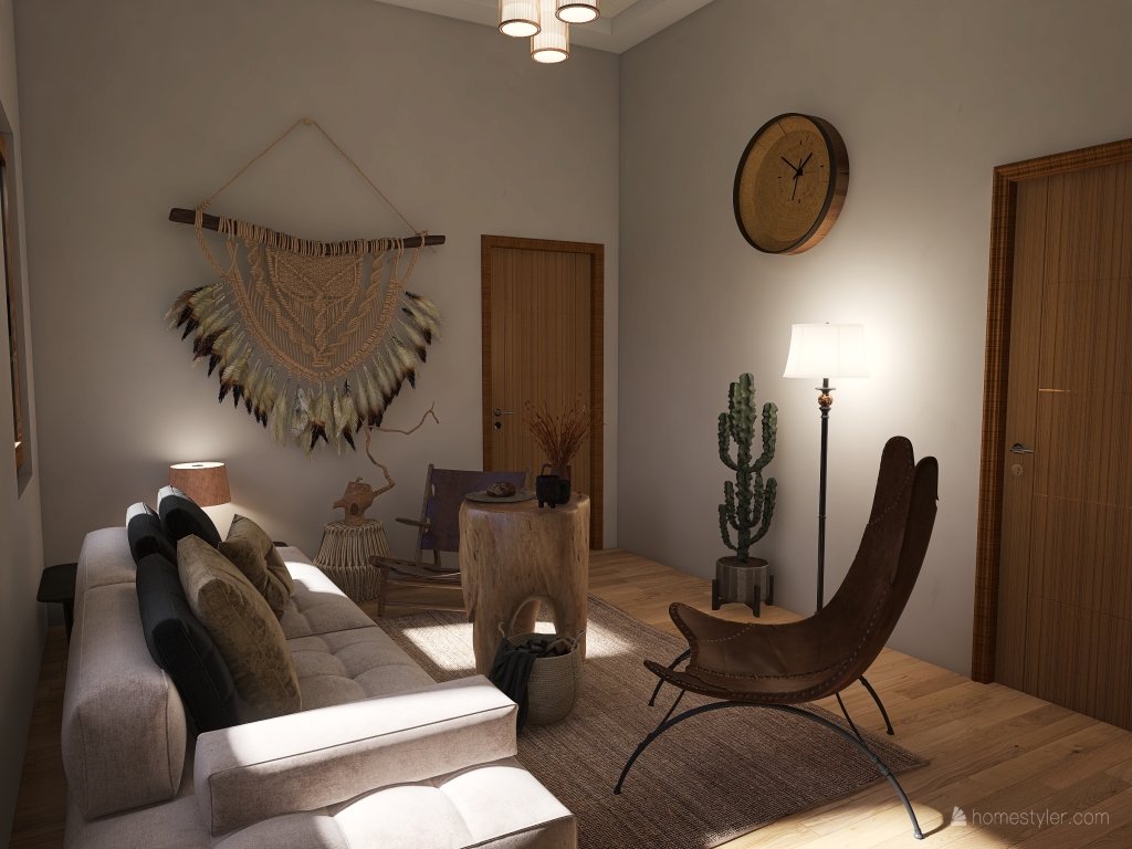 wabi sabi living room 3d design renderings