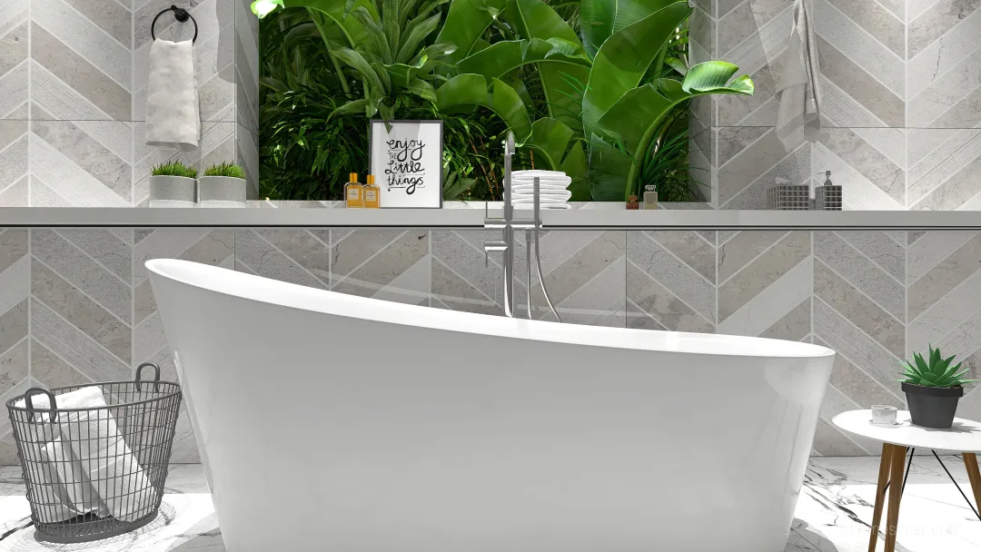 Jungle Bath 3d design renderings