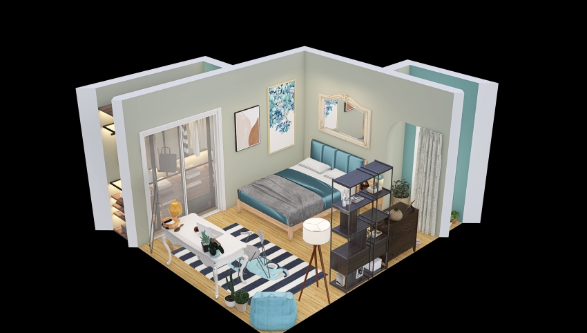 Beach House Bedroom 3d design picture 20.31