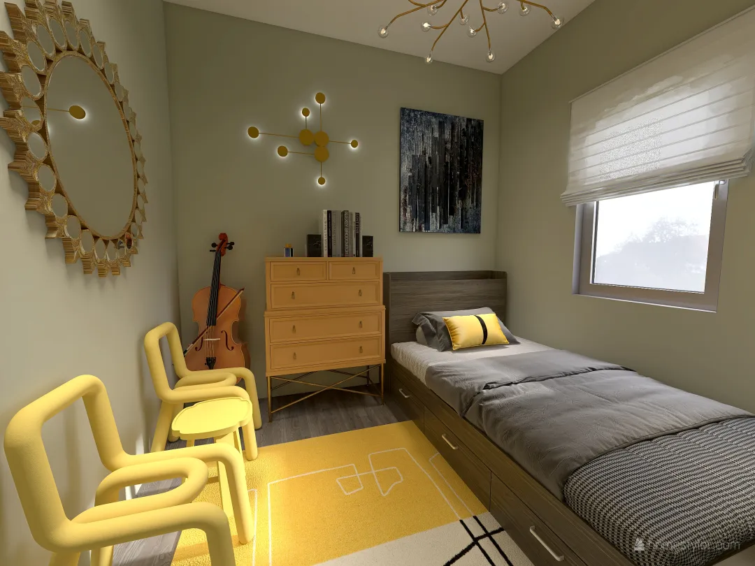 Pantone bedroom 3d design renderings