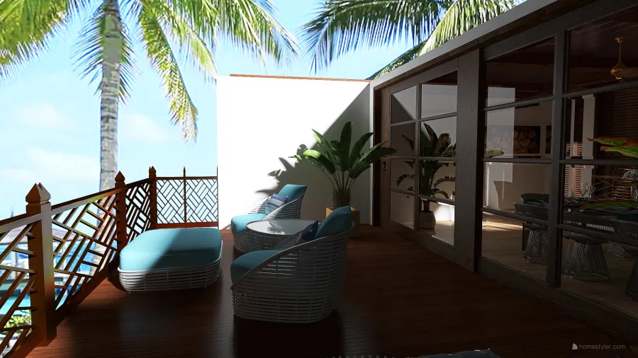 Timber Deck 3d design renderings