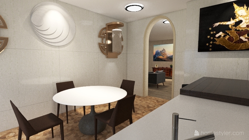 Kitchen/Dining 3d design renderings