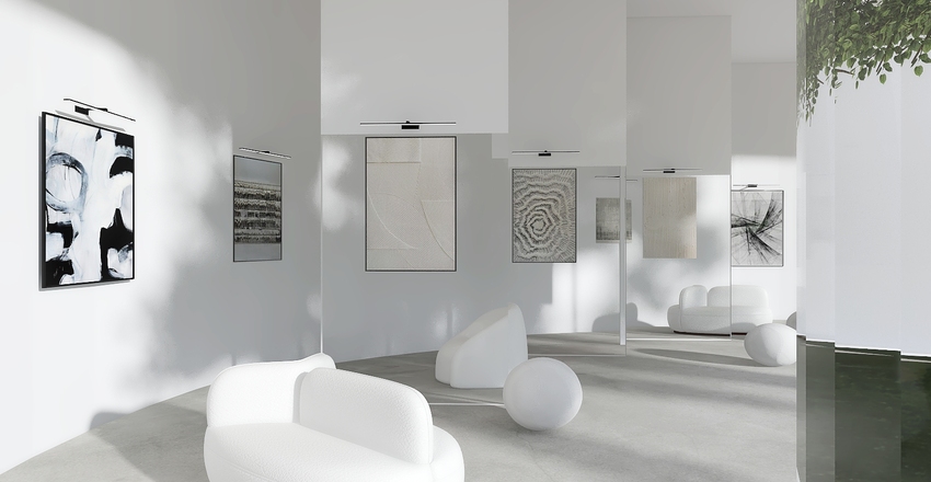 Art Gallery Interior Design Render