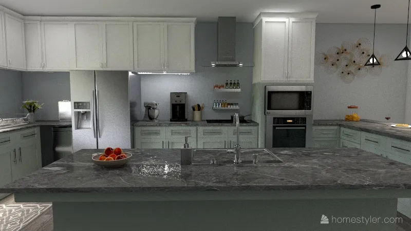David's Kitchen 3d design renderings