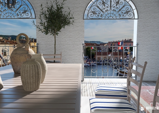 Mediterranean holiday apartment Design Rendering