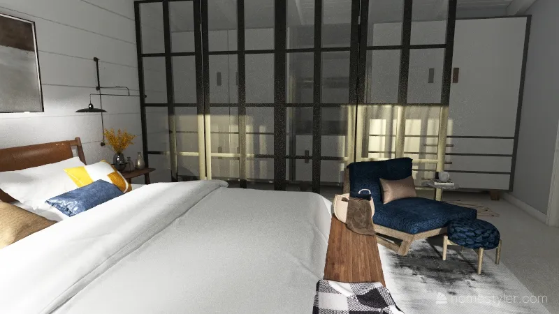 scandinavian bedroom 3d design renderings