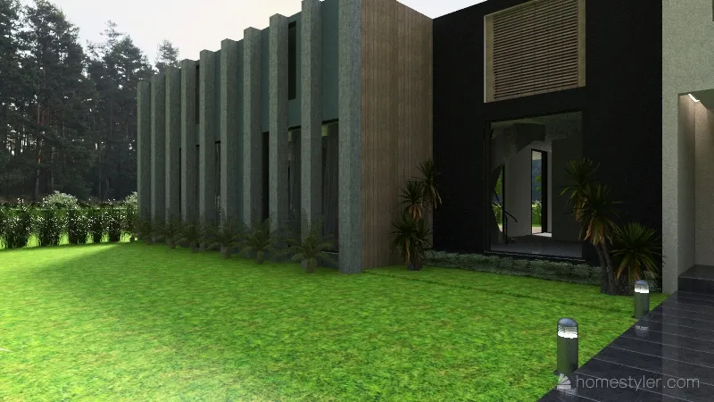Periklis, modern villa.  Exterior design & floor plan 3d design renderings