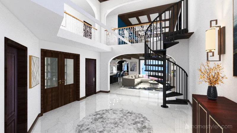 Mediterranean Style Oceanfront Villa 3d design renderings