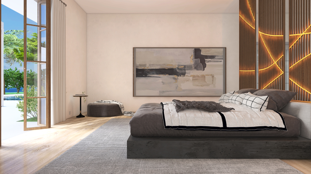 Contemporary StyleOther Black ColorScemeOther White Bedroom1 3d design renderings