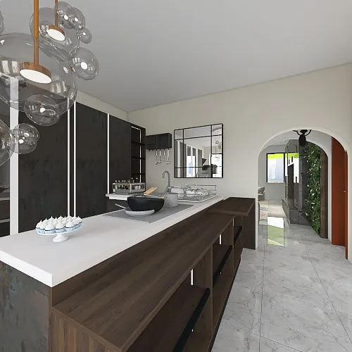 Dining Room/Kitchen 3d design renderings
