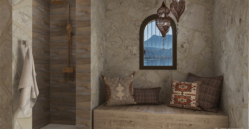 Mediterranean Living Interior Design Render