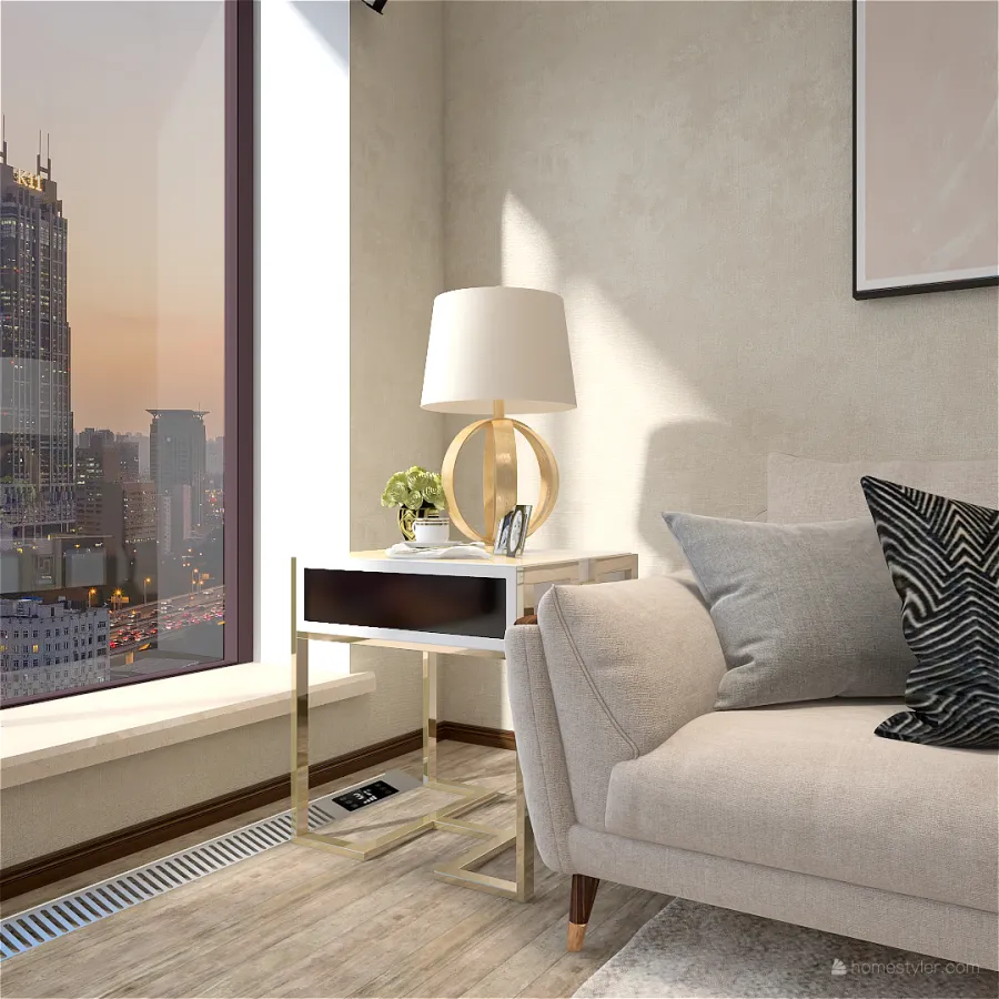 Современная гостинная в светлых тонах 3d design renderings