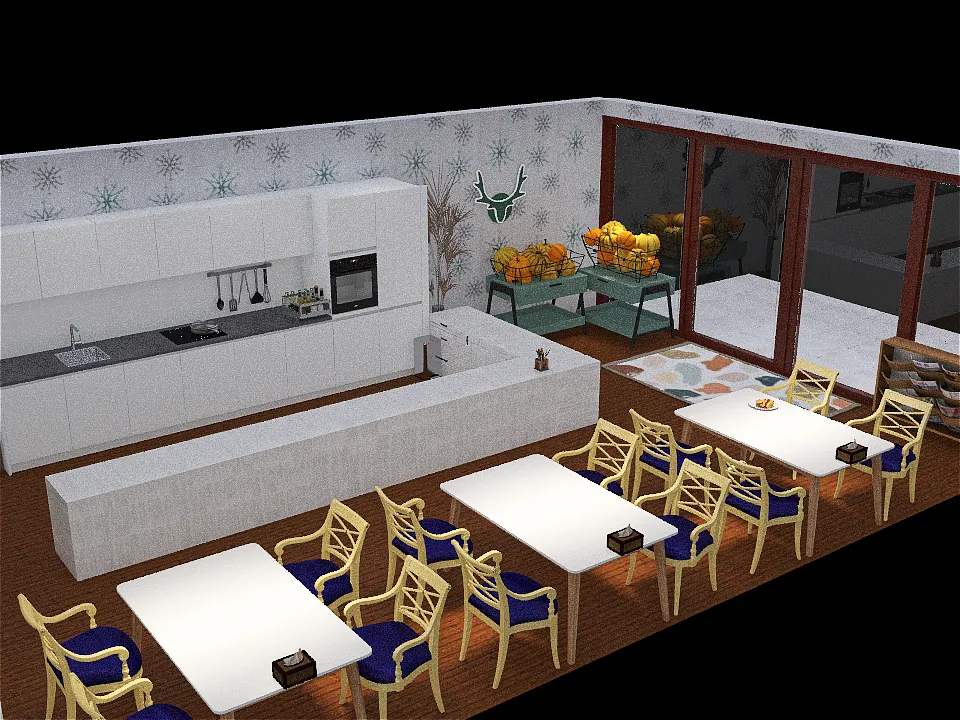 汕食餐盒餐廳設計 3d design renderings