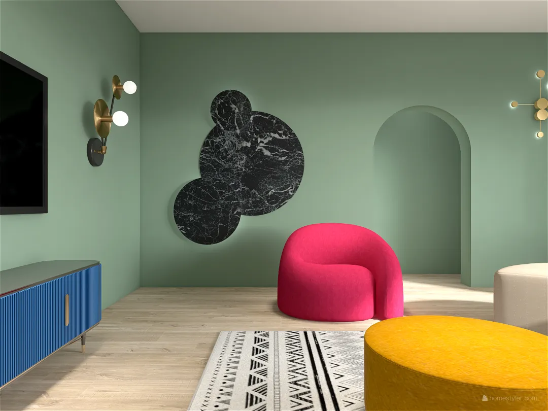 complementary Colored Space 3d design renderings
