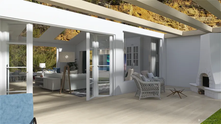Mediterranean Sky Light Home 3d design renderings