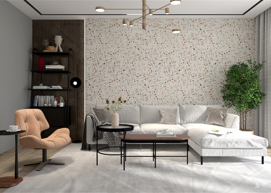 Three Musketeers Living Room Design Rendering