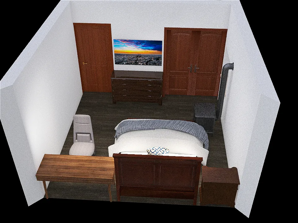 Gross J-Bedroom 3d design renderings