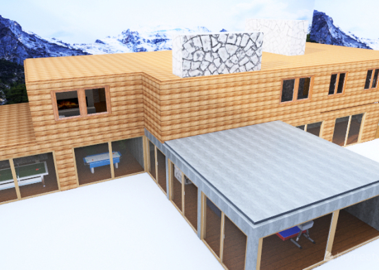 casa de invierno Design Rendering