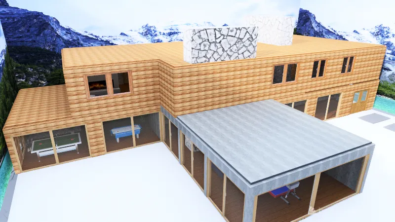 casa de invierno 3d design renderings