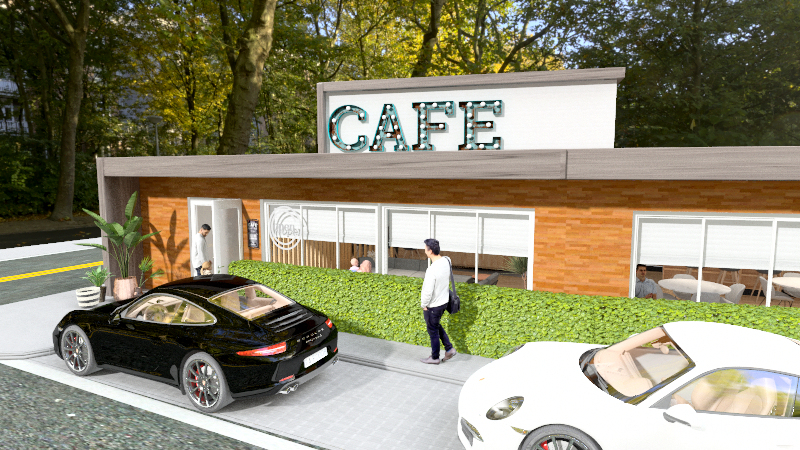 Modern Cafe 室内设计案例及3d渲染 灵感 The Architect Homestyler Modern Cafe 室内设计案例及3d渲染 灵感 The Architect Homestyler