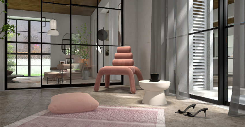 Scandinavian StyleOther Red ColorScemeOther Bedroom 3d design renderings