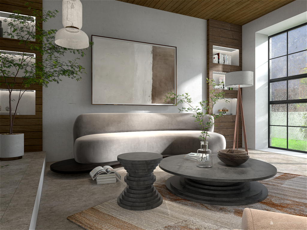 Scandinavian StyleOther Red ColorScemeOther Living Room 3d design renderings