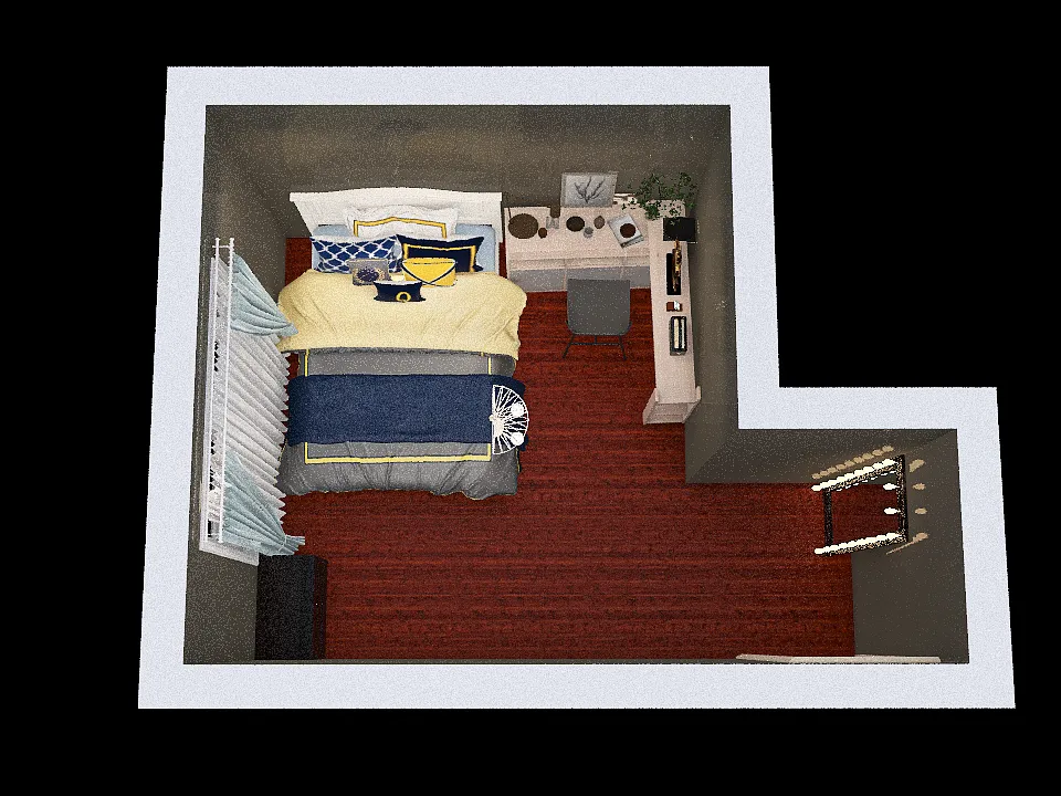 Chau.V-bedroom 3d design renderings