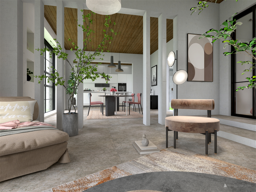 Scandinavian StyleOther Red ColorScemeOther Living Room 3d design renderings