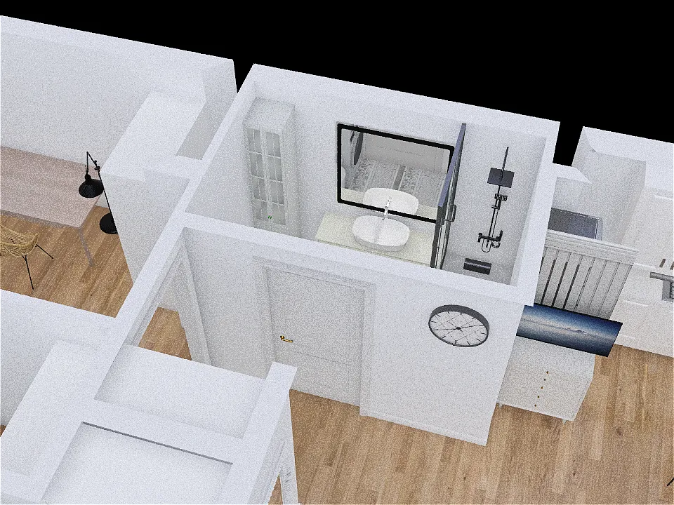 łazienka suszarka nad pralka 3d design renderings