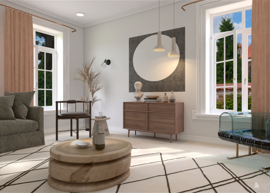 Living/Bedroom Design. (Brighten up your day! Live fresh!) Design Rendering