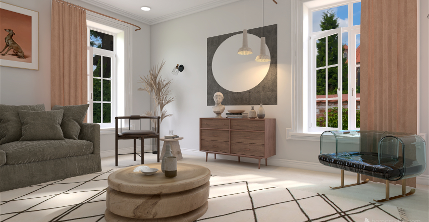 Living/Bedroom Design. (Brighten up your day! Live fresh!) 3d design renderings