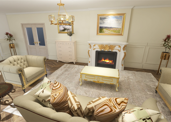 french style room Design Rendering