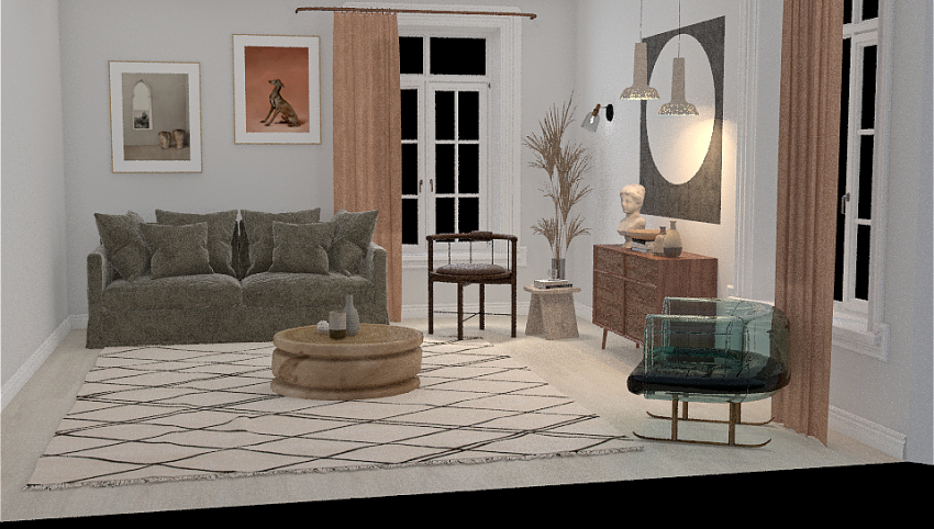 Living/Bedroom Design. (Brighten up your day! Live fresh!) 3d design picture 93.15