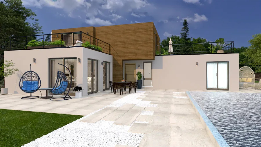 διωροφη κατοικια 3d design renderings