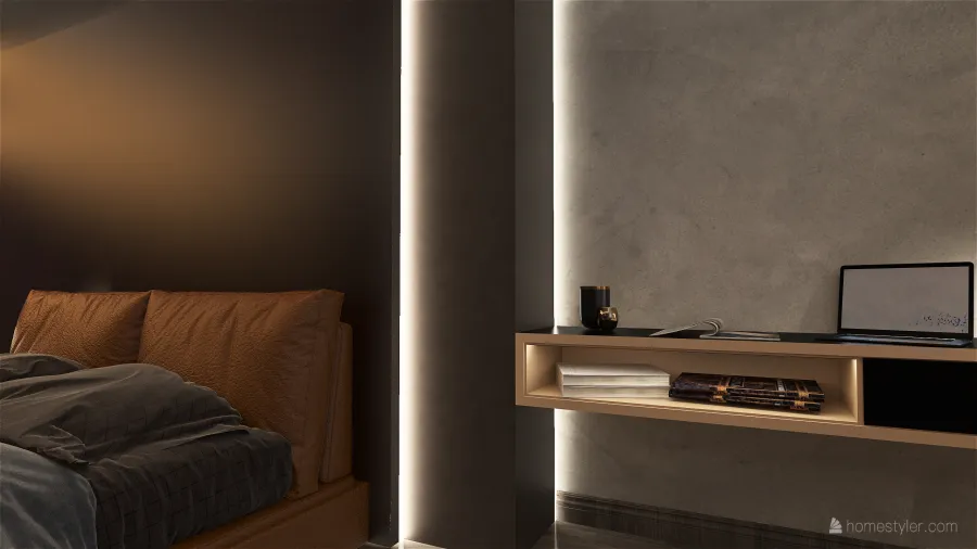 Contemporary Dark Suite WoodTones WarmTones ColorScemeOther 3d design renderings