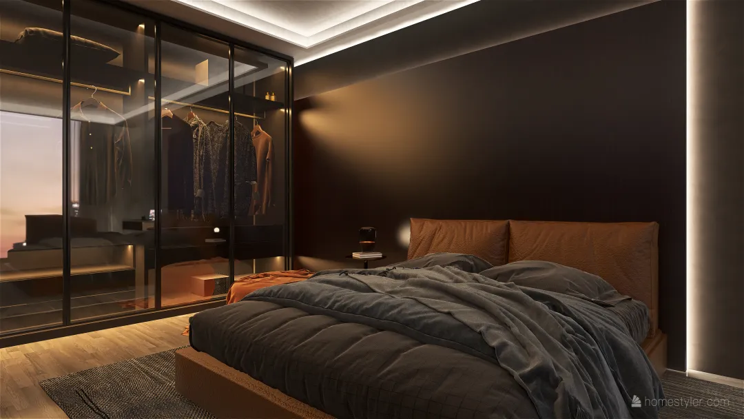 Contemporary Dark Suite WoodTones WarmTones ColorScemeOther 3d design renderings
