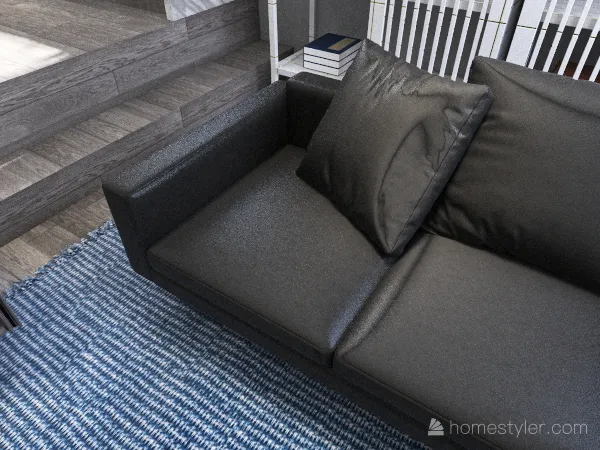 grey livingroom/kitchen 3d design renderings