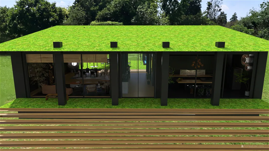 eco house 3d design renderings