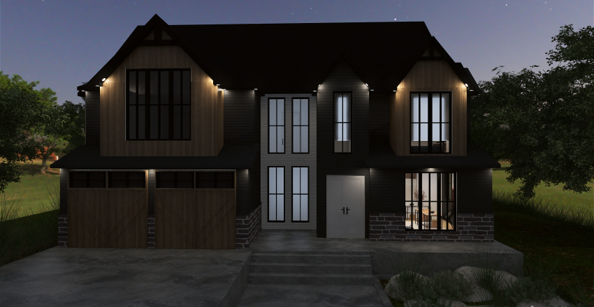 Farmhouse StyleOther LAVENDER FARMHOUSE WoodTones ColorScemeOther Beige 3d design renderings