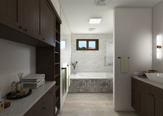 Sustainable Bathroom  Design Rendering