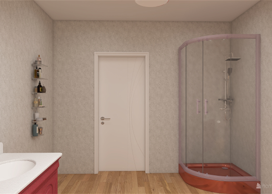 Bedroom with Bathroom Design Rendering