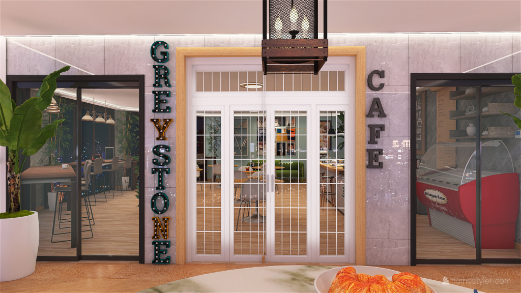 Greystone Cafe 3d design renderings