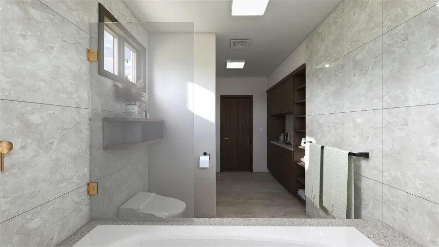 Sustainable Bathroom 3d design renderings