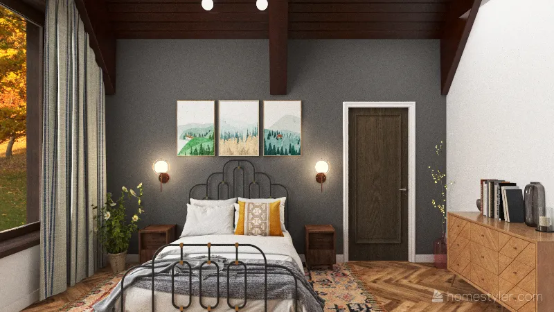 2nd bedroom 3d design renderings